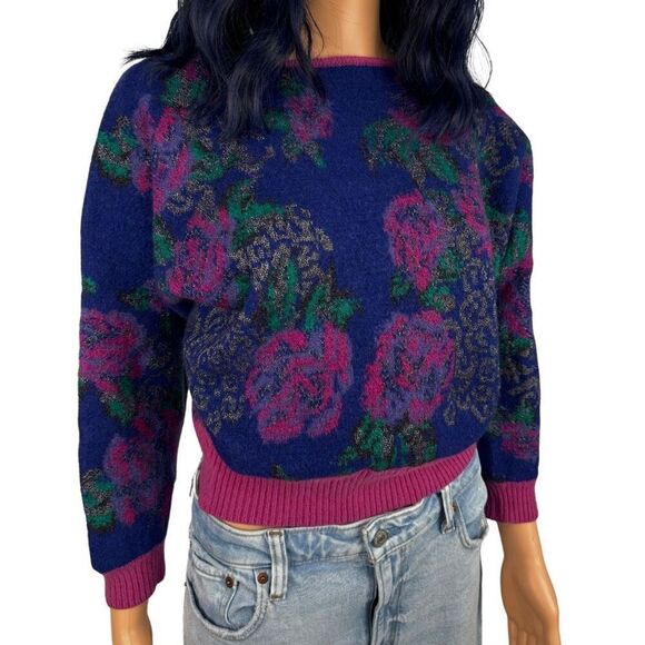 Vintage 1980’s Rare Emmanuel Ungaro Paris Floral Print Sweater Size Medium - Picture 5 of 6